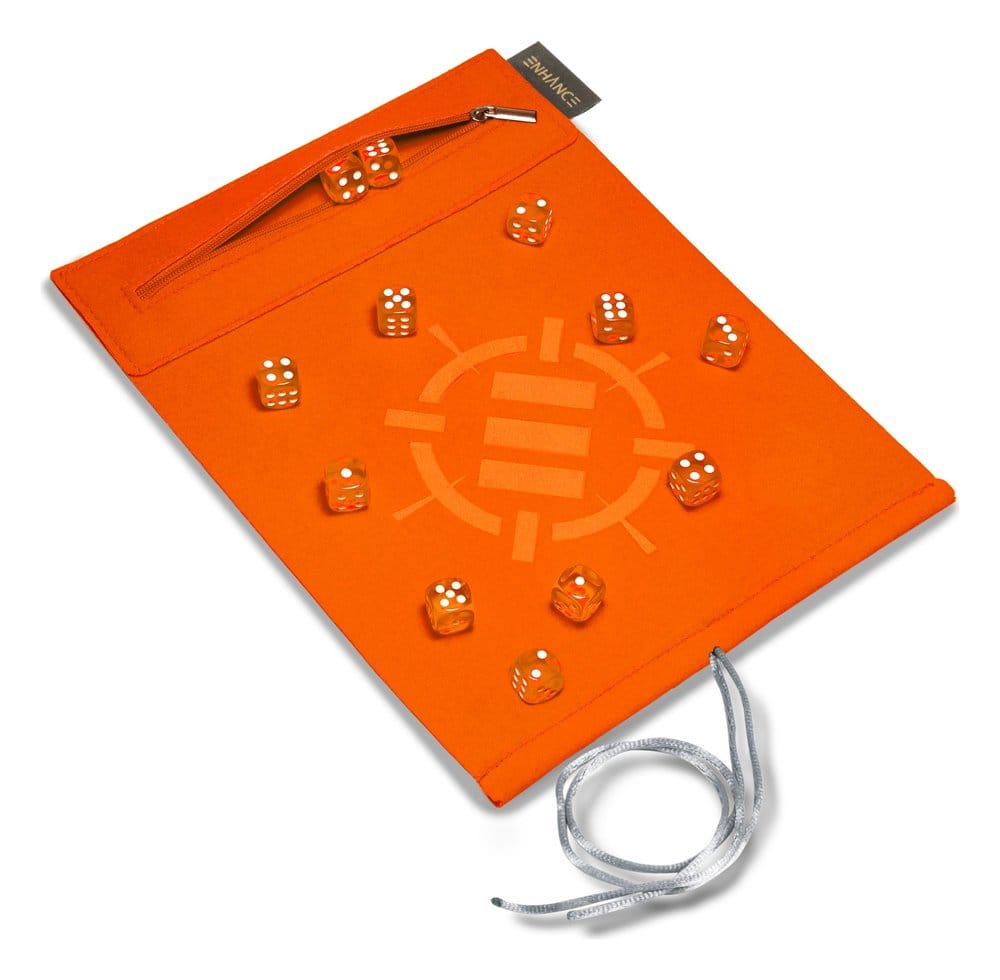 Enhance Accessoires de table Roll on a Scroll Dé et tapis à rouler Orange