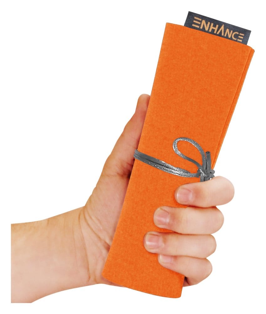 Enhance Accessoires de table Roll on a Scroll Dé et tapis à rouler Orange