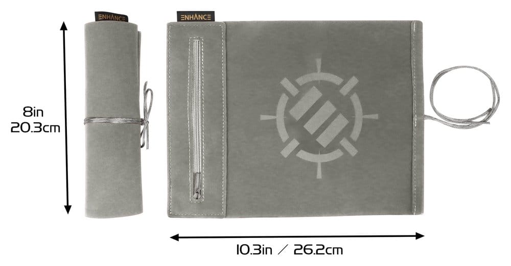 Enhance Accessoires de table Roll on a Scroll Dé et tapis à rouler Argent