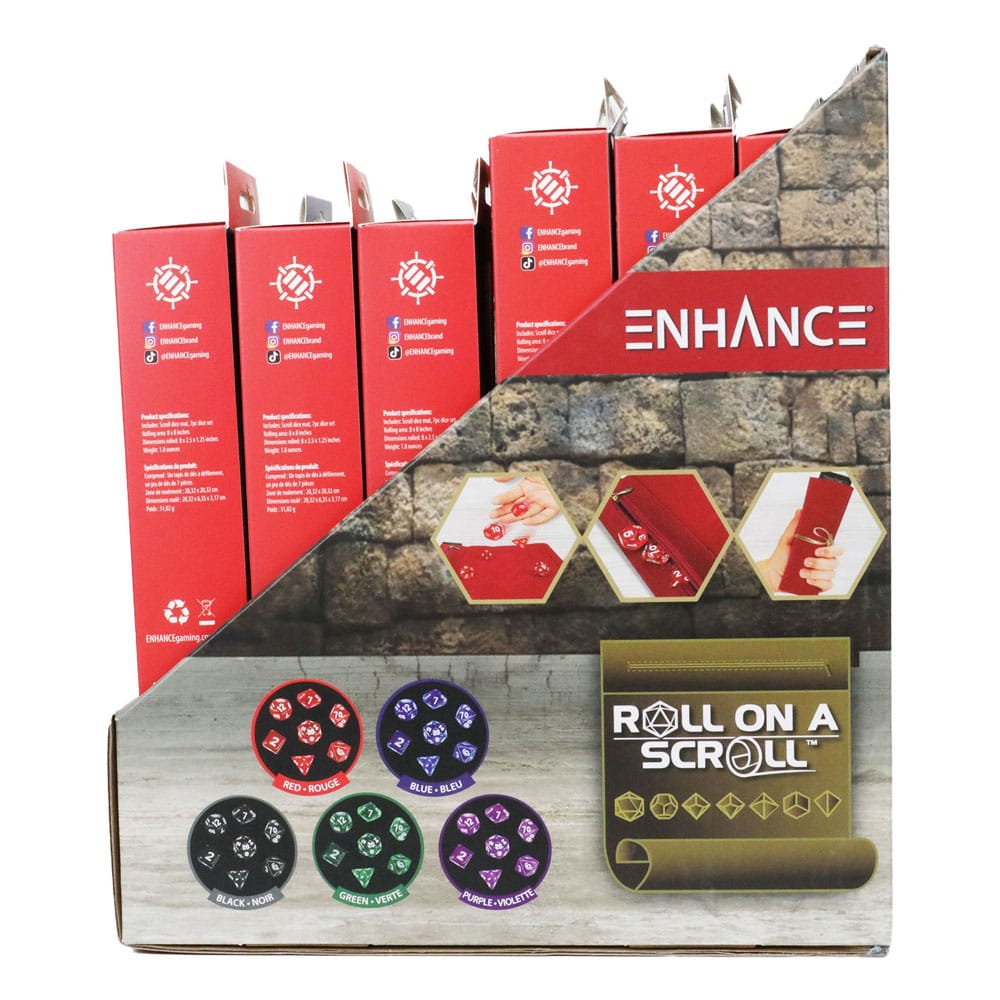 Enhance Tabletop assortiment Roll on a Scroll Sac avec dés (15)