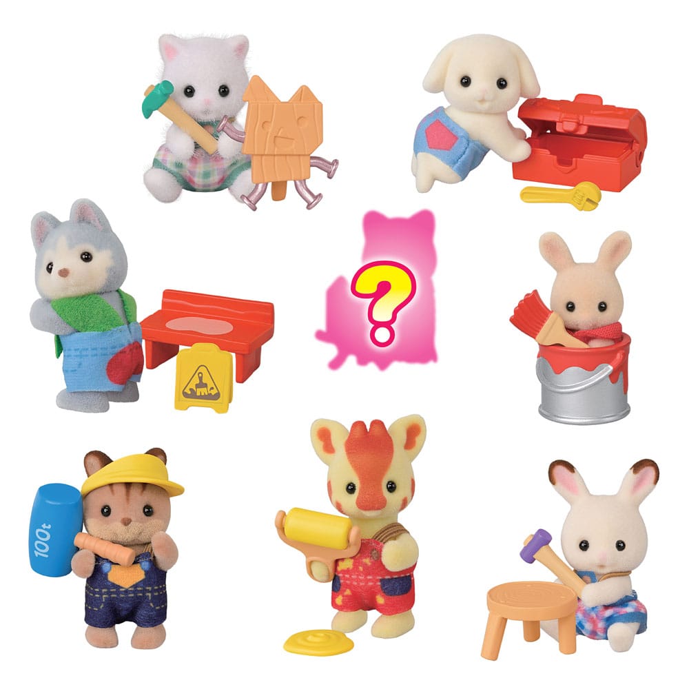Sylvanian Families: Site de construction Amis des bébés Sac Surprise Figurine 5 cm