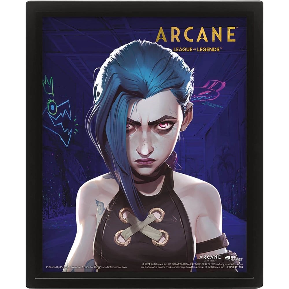 League of Legends poster effet 3D Arcane Jinx-VI