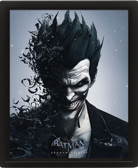 Batman Arkham Origins posters effet 3D encadré Batman vs. Joker 26 x 20 cm (pack de 3)