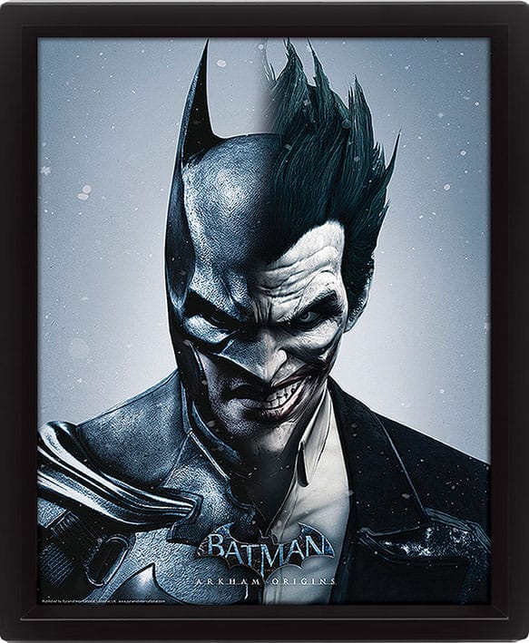 Batman Arkham Origins posters effet 3D encadré Batman vs. Joker 26 x 20 cm (pack de 3)