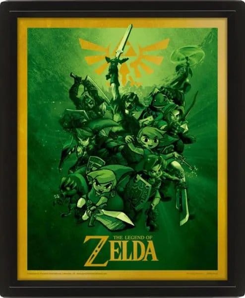 The Legend of Zelda poster effet 3D (Link) 29 x 24 cm