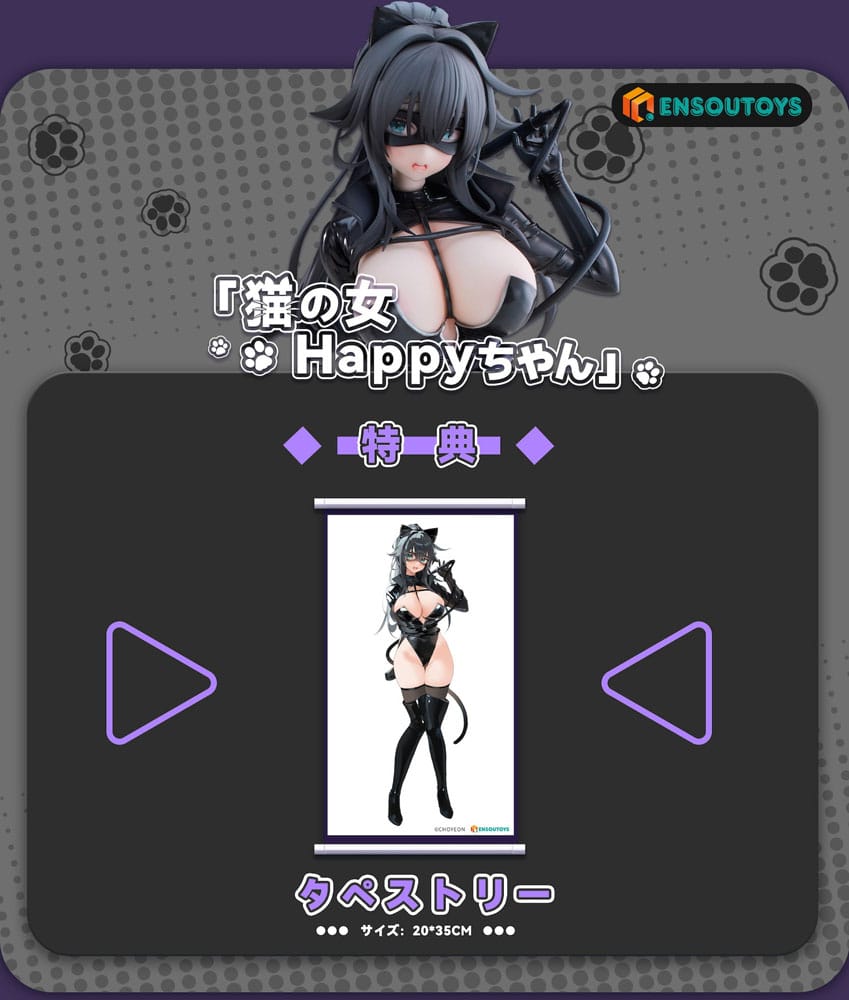 K Pring Original Character statuette 1/6 Cat Woman Happy-chan 27 cm