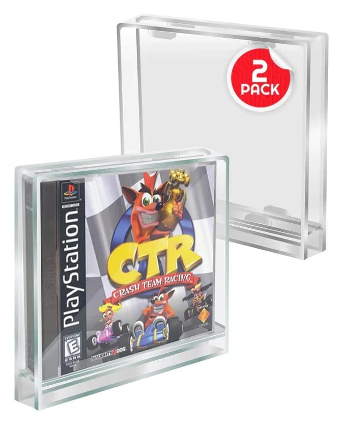 Pack 2 boîtes de protection en acrylique pour PlayStation 1