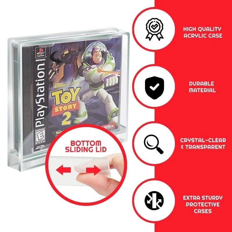 Pack 2 boîtes de protection en acrylique pour PlayStation 1