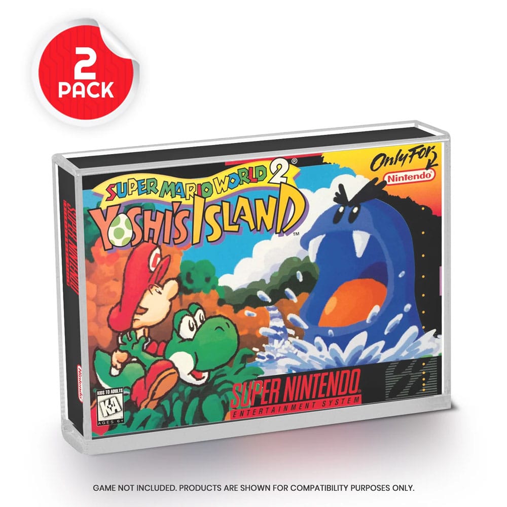 Pack 2 boîtes de protection en acrylique pour jeuxr SNES/N64 Games