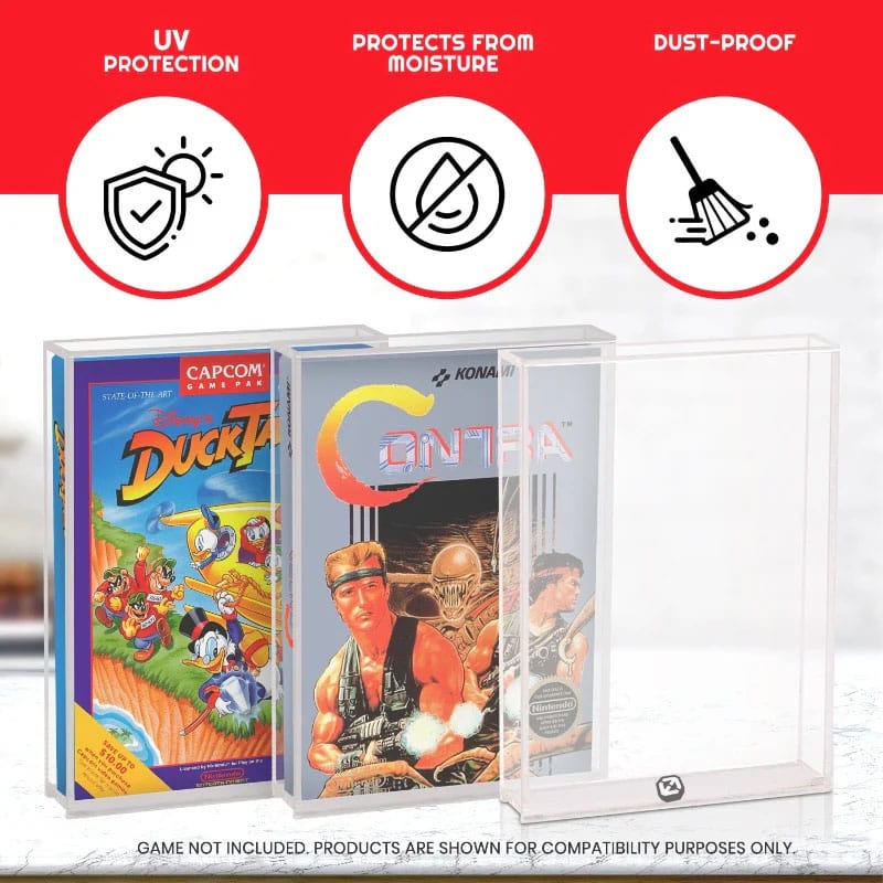 Pack 2 boîtes de protection en acrylique pour jeux NES Games