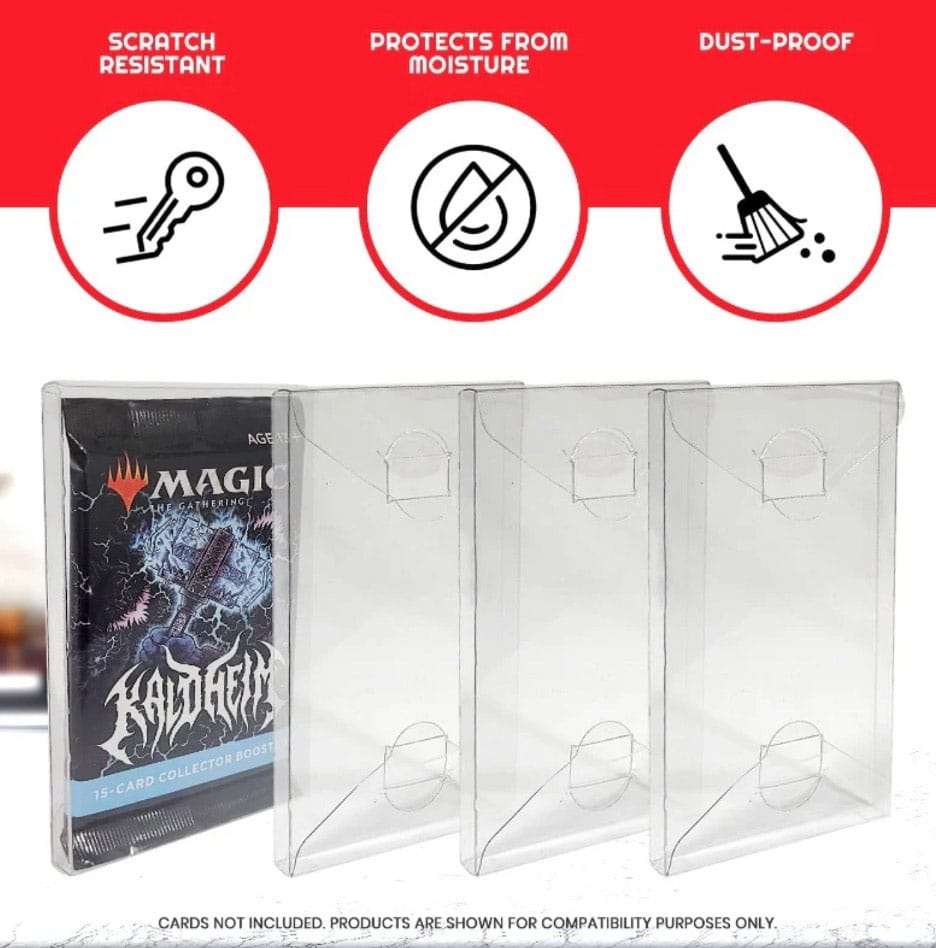 Pack 10 boîtes de protection en PET pour Cartes Booster, Magic, Yu-Gi-Oh