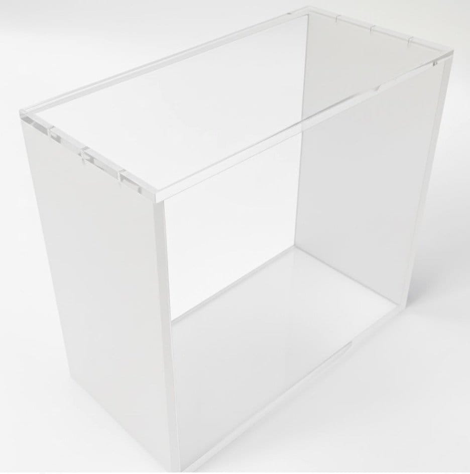 Evoretro Présentoir Magnétique en Acrylique pour ETB avec Côtés Colorés - Blanc