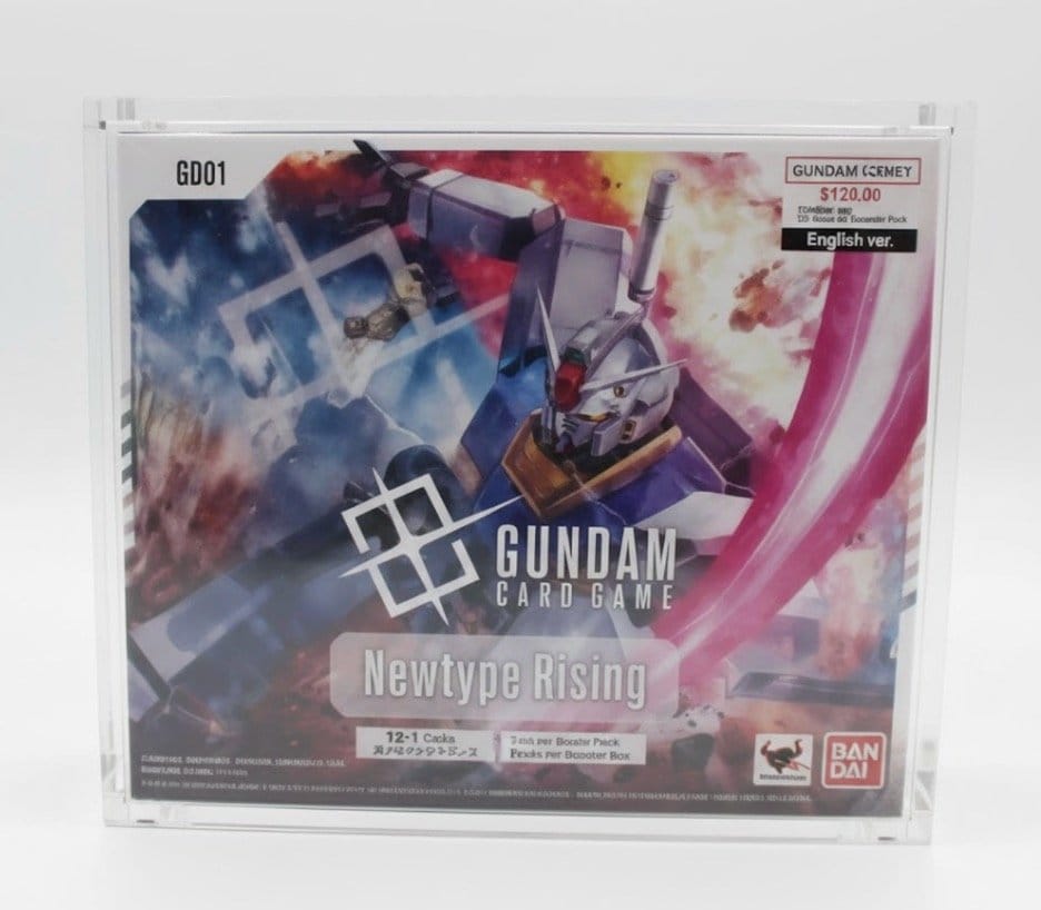 Evoretro présentoir vitrine acrylique magnétique pour Gundam Card Game Booster Box Newtype Rising GD01