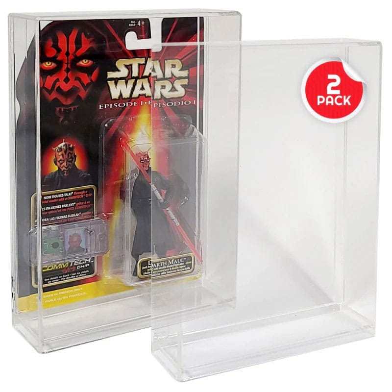 Evoretro pack 2 présentoirs vitrine acrylique pour figurines articulées