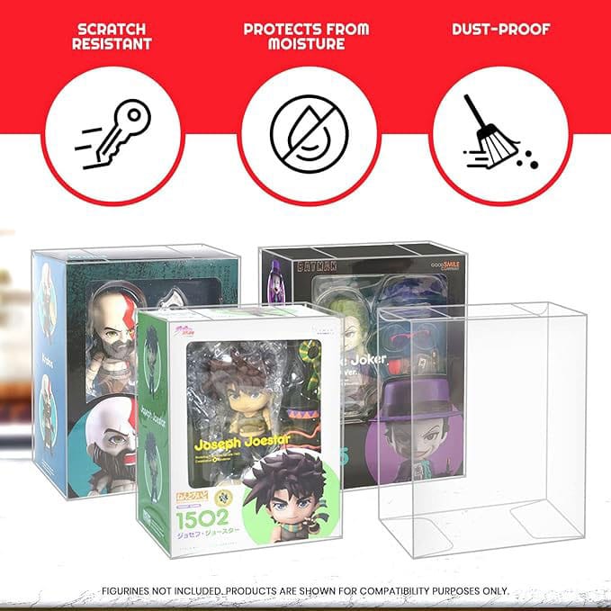 Pack 10 boîtes de protection en PET pour figurines Nendoroid