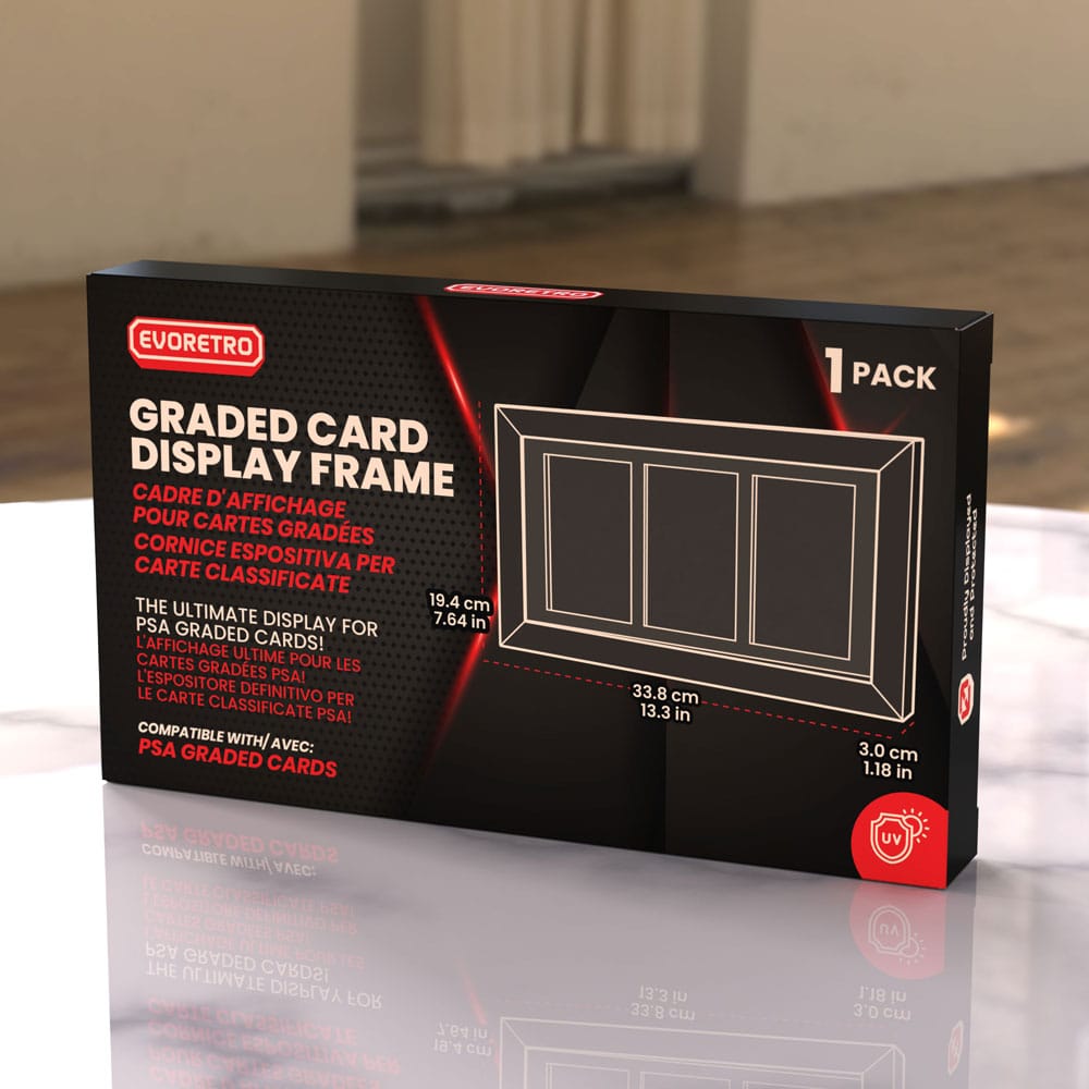 Evoretro cadre d´affichage pour cartes gradées avec 3 PSA Graded Cards