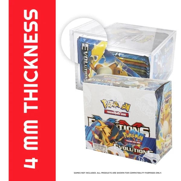 Evoretro présentoir vitrine acrylique pour Booster Boxes / Elite Trainer Boxes Ver. 1 with Sliding Lid