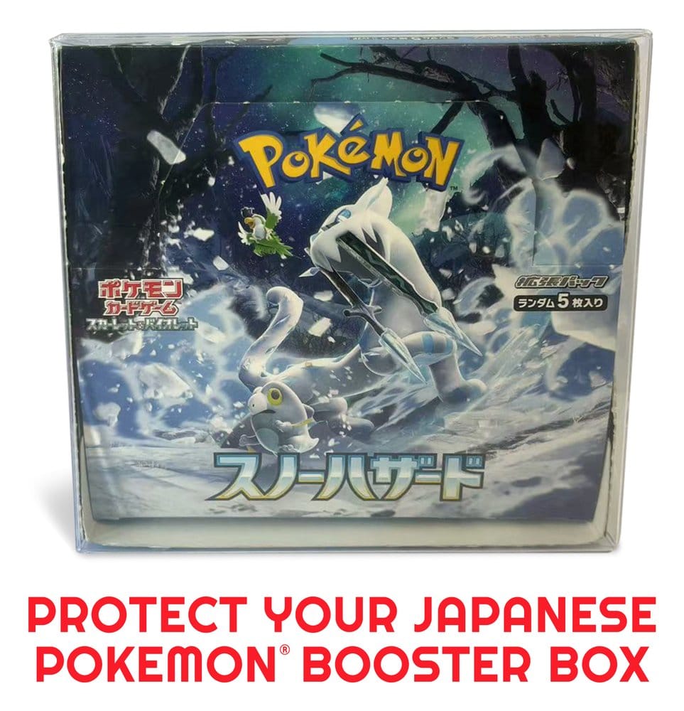 Evoretro Pack 5 boîtes de protection en PET pour Pokémon Booster Box Japonaise Grande