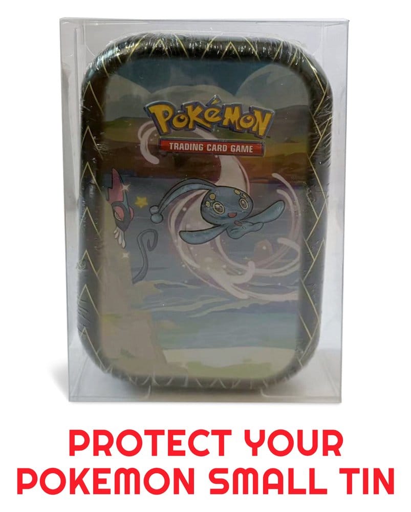 Evoretro Pack 5 boîtes de protection en PET pour Pokémon Small Tins 8x3x13cm