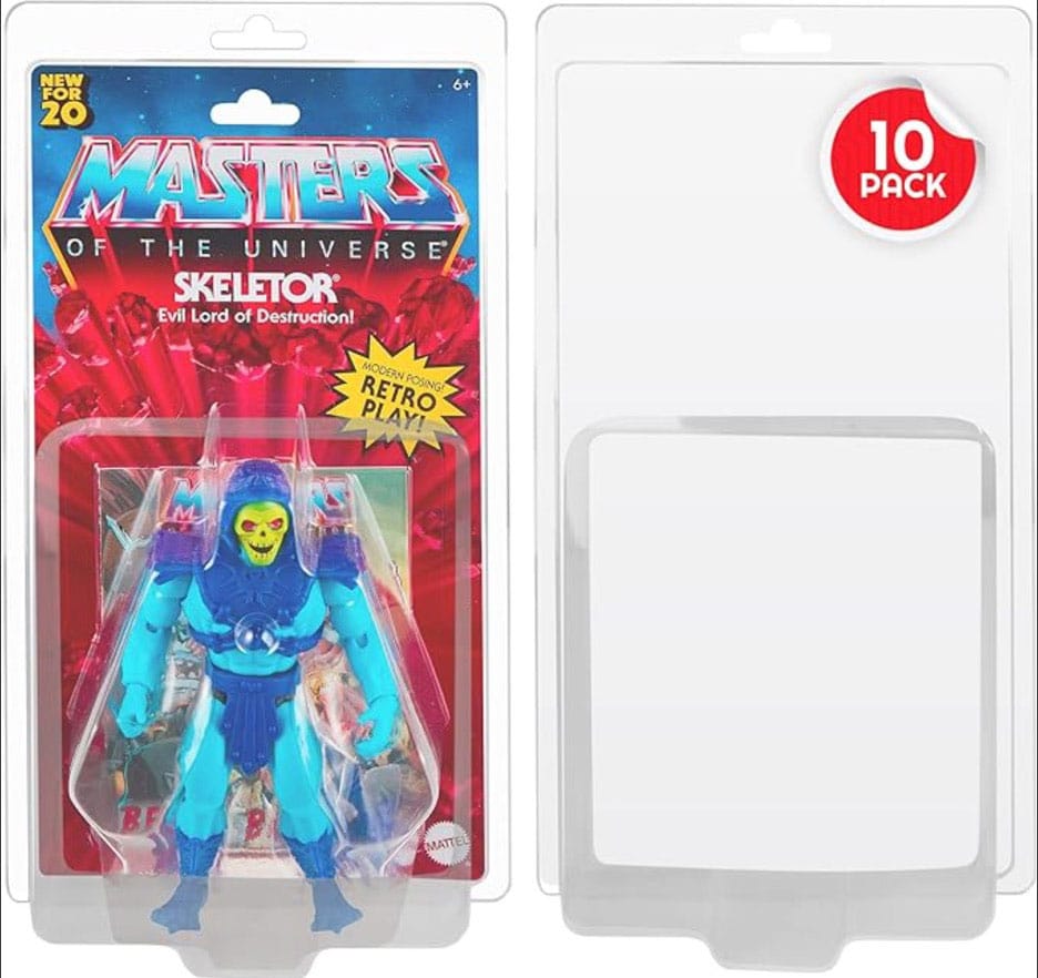Pack 10 boîtes de protection Clamshell en PET pour figurines articulées Masters of the Universe