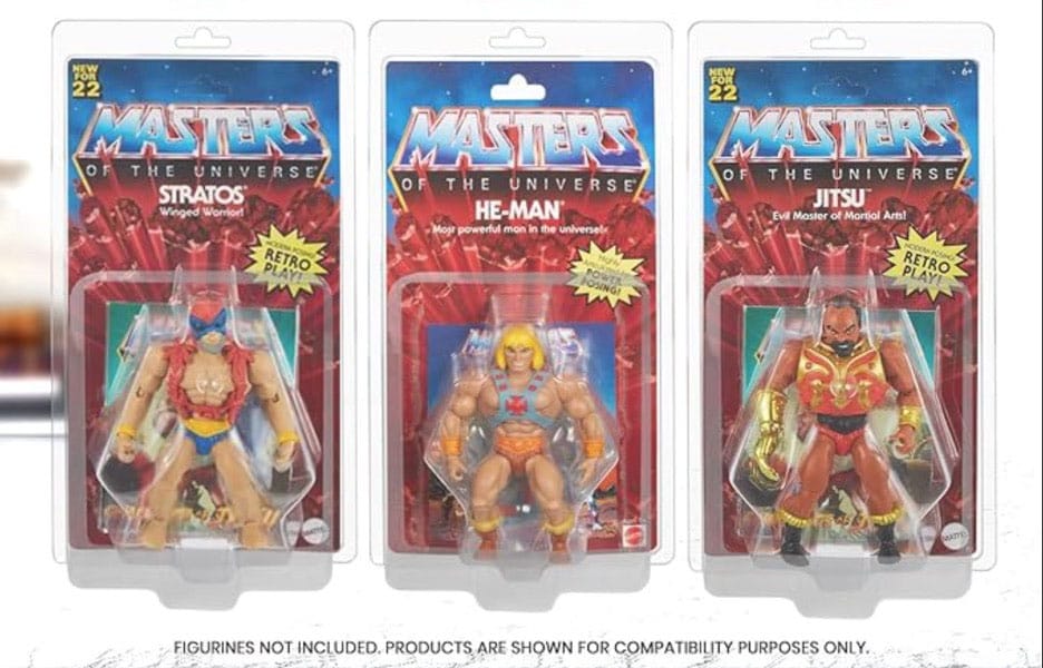 Pack 10 boîtes de protection Clamshell en PET pour figurines articulées Masters of the Universe