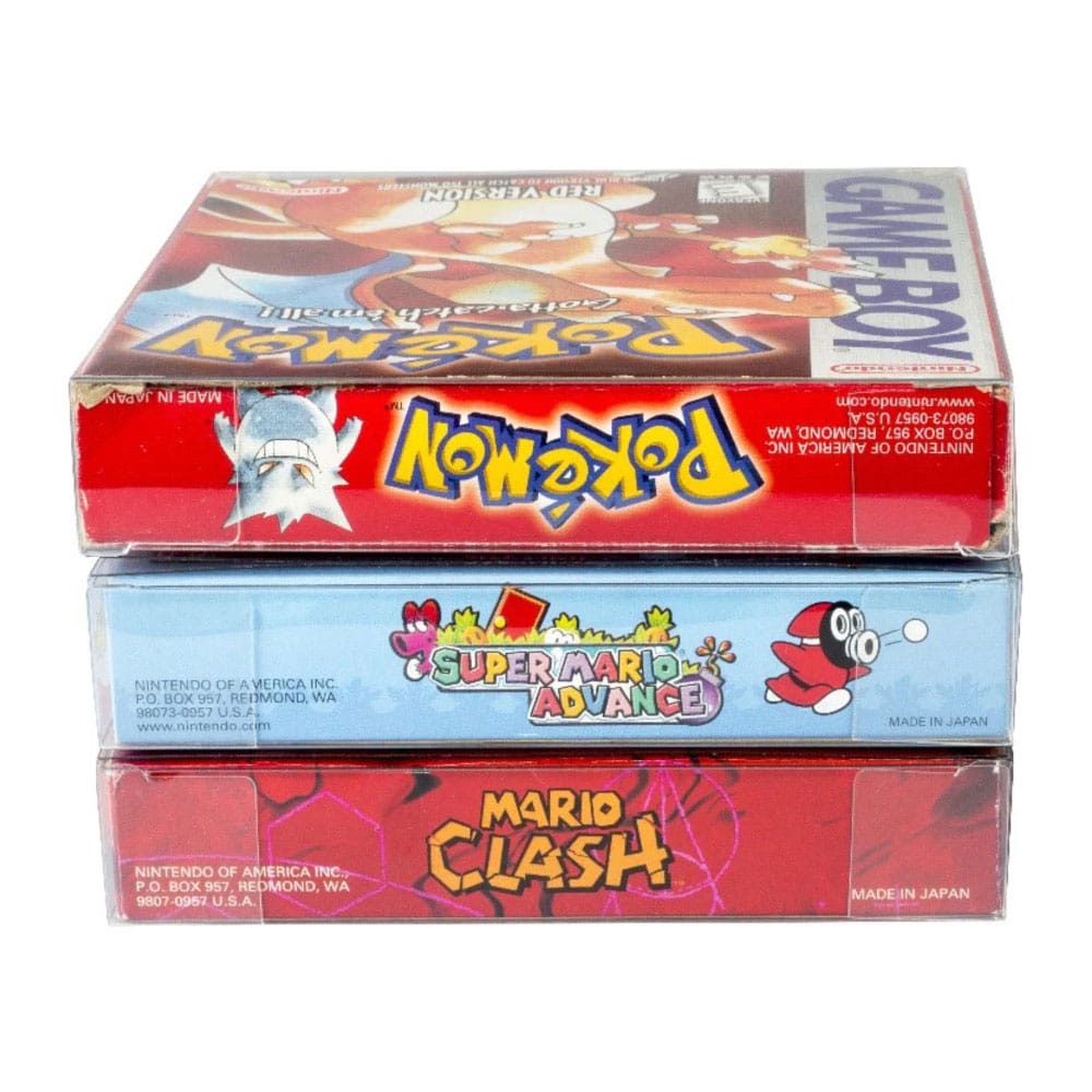 Pack 25 boîtes de protection en PET pour jeux Game Boy/GBA Games