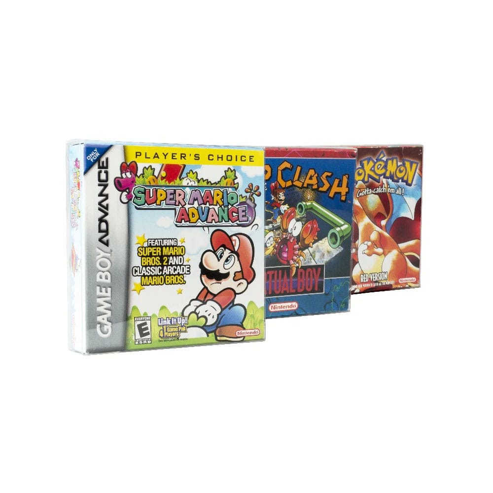 Pack 25 boîtes de protection en PET pour jeux Game Boy/GBA Games
