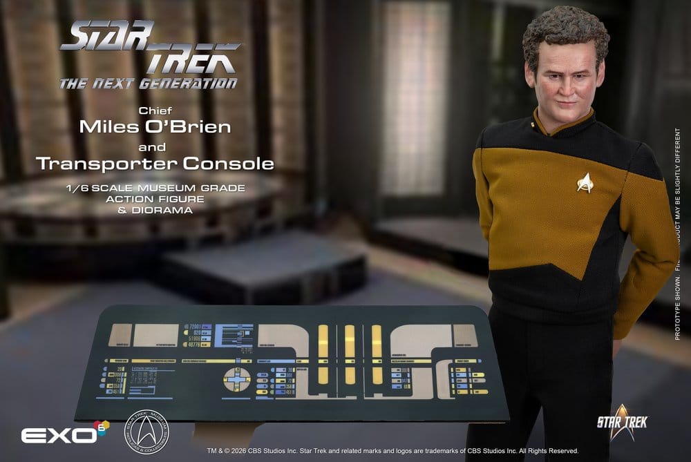 Star Trek: La Nouvelle Génération figurine 1/6 Chief Miles O'Brien with Transporter Console 30 cm