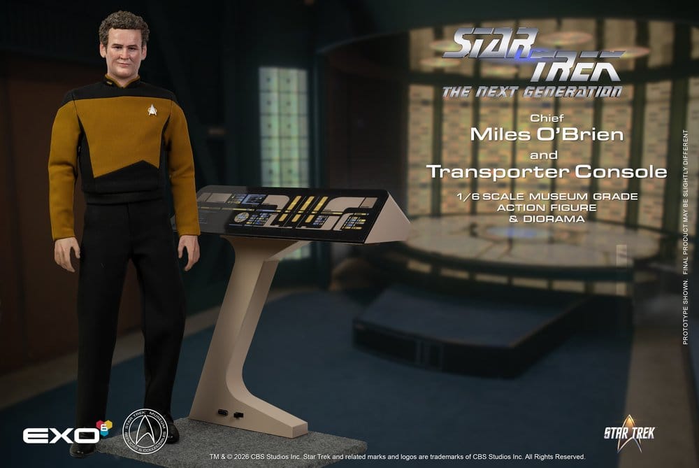 Star Trek: La Nouvelle Génération figurine 1/6 Chief Miles O'Brien with Transporter Console 30 cm