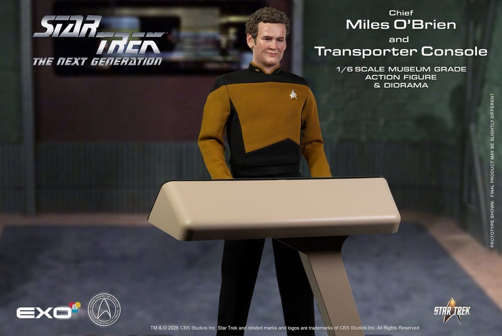 Star Trek: La Nouvelle Génération figurine 1/6 Chief Miles O'Brien with Transporter Console 30 cm