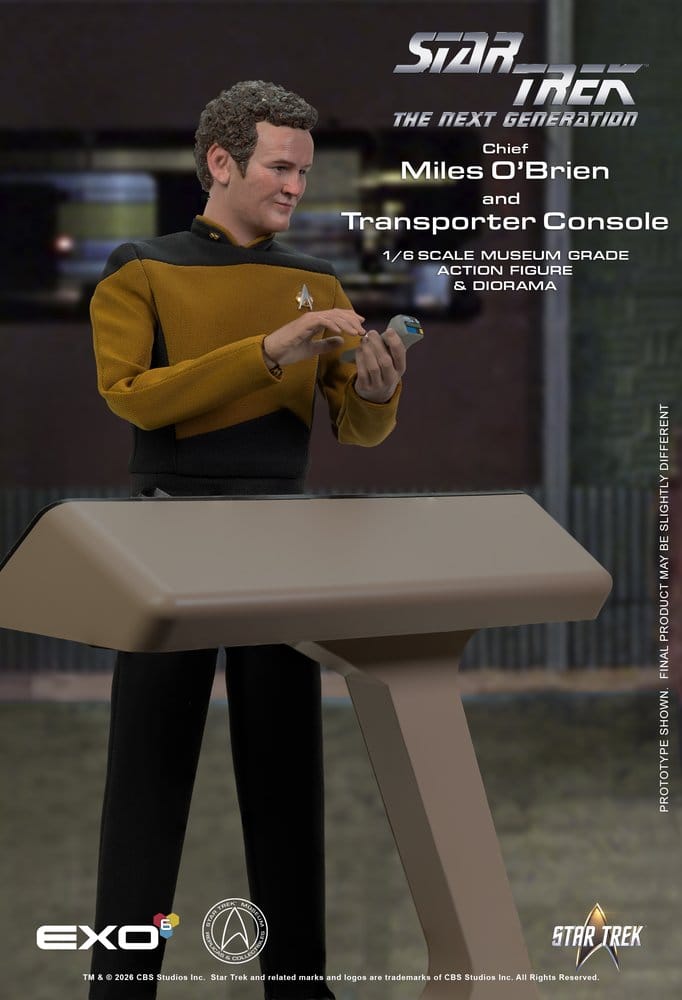 Star Trek: La Nouvelle Génération figurine 1/6 Chief Miles O'Brien with Transporter Console 30 cm