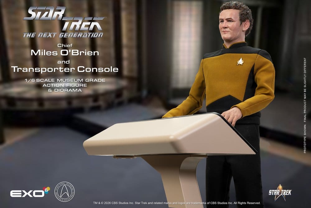 Star Trek: La Nouvelle Génération figurine 1/6 Chief Miles O'Brien with Transporter Console 30 cm