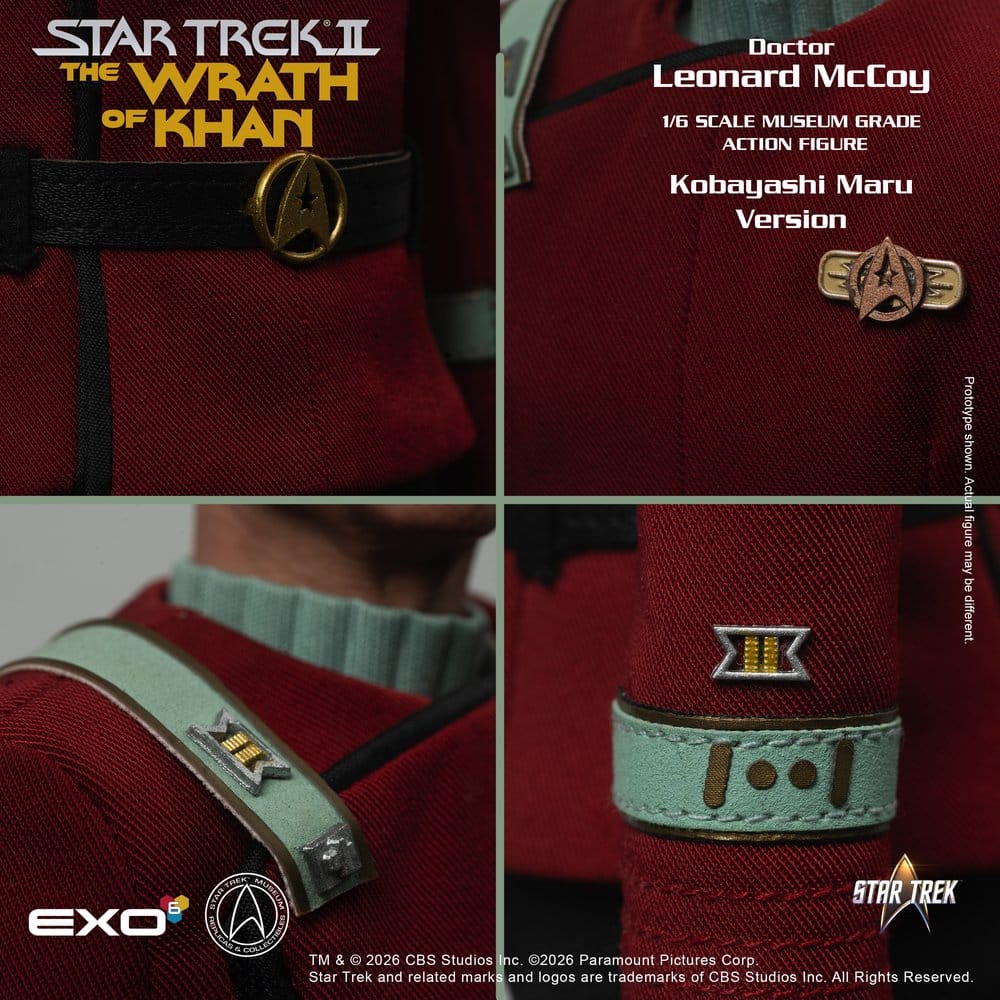 Star Trek II: La Colère de Khan figurine 1/6 Dr. Leonard McCoy Kobayashi Maru Version 30 cm
