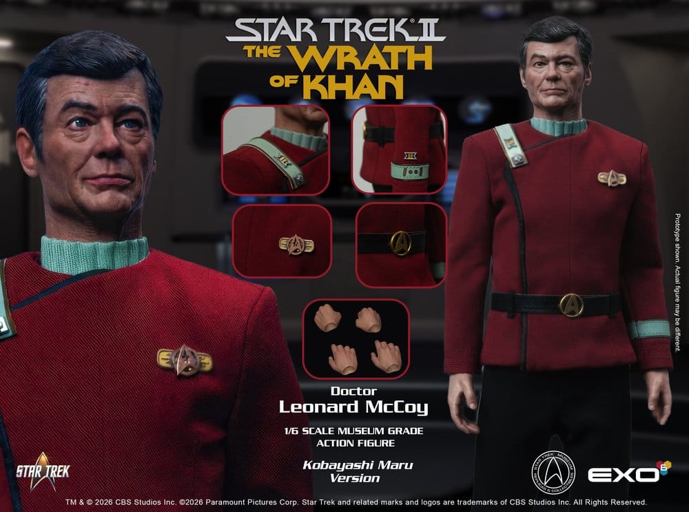 Star Trek II: La Colère de Khan figurine 1/6 Dr. Leonard McCoy Kobayashi Maru Version 30 cm