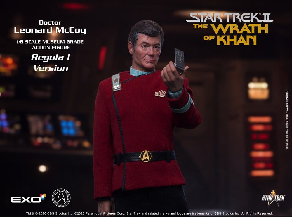 Star Trek II: La Colère de Khan figurine 1/6 Dr. Leonard McCoy Regula I Version 30 cm