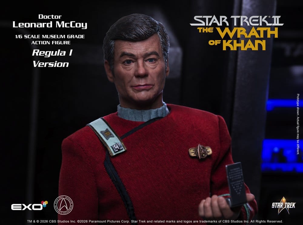 Star Trek II: La Colère de Khan figurine 1/6 Dr. Leonard McCoy Regula I Version 30 cm