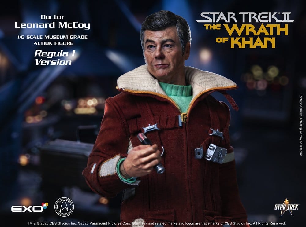 Star Trek II: La Colère de Khan figurine 1/6 Dr. Leonard McCoy Regula I Version 30 cm