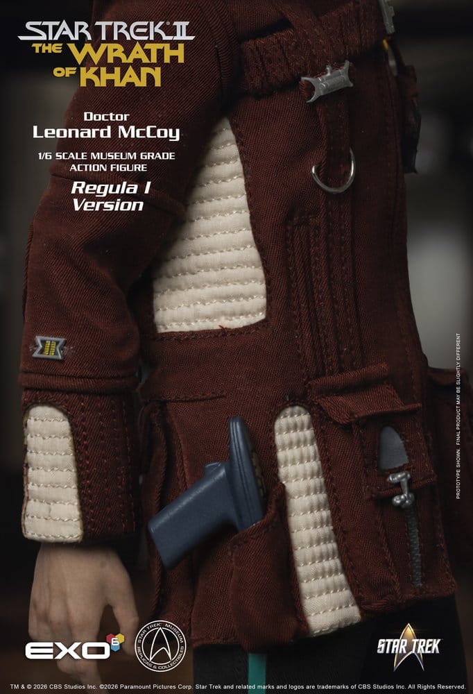 Star Trek II: La Colère de Khan figurine 1/6 Dr. Leonard McCoy Regula I Version 30 cm