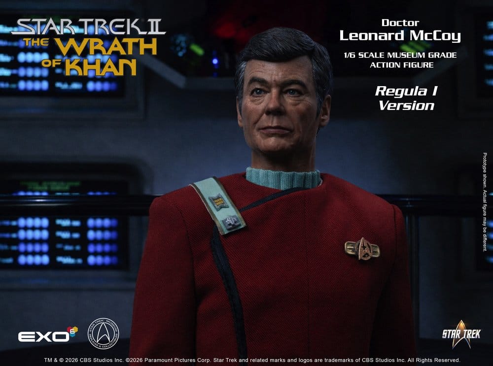 Star Trek II: La Colère de Khan figurine 1/6 Dr. Leonard McCoy Regula I Version 30 cm