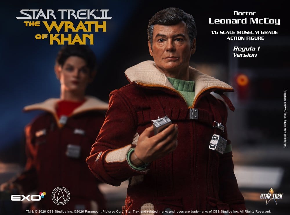 Star Trek II: La Colère de Khan figurine 1/6 Dr. Leonard McCoy Regula I Version 30 cm