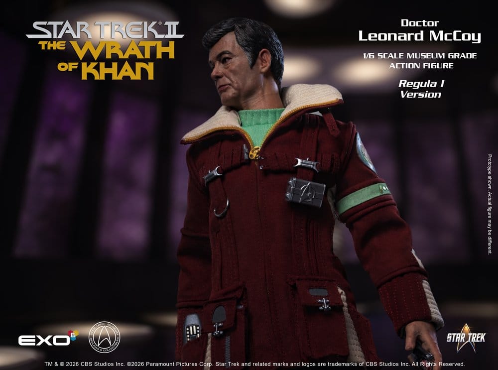 Star Trek II: La Colère de Khan figurine 1/6 Dr. Leonard McCoy Regula I Version 30 cm