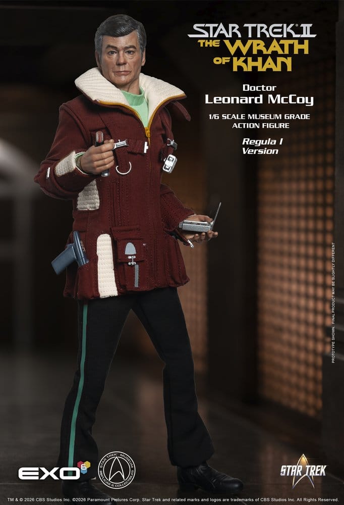 Star Trek II: La Colère de Khan figurine 1/6 Dr. Leonard McCoy Regula I Version 30 cm