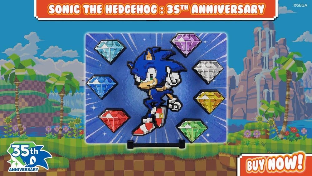 Sonic The Hedgehog magnet à collectionner FiGGYZ Modern Sonic 35th Anniversary 9 cm