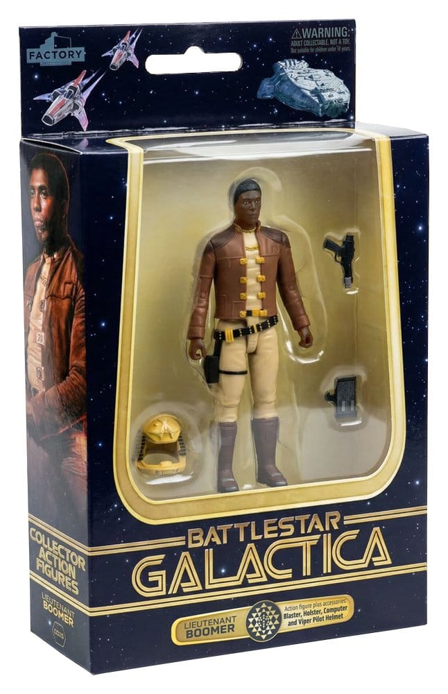 Battlestar Galactica figurine avec véhicule Colonial Viper Mk & Lieutenant Boomer