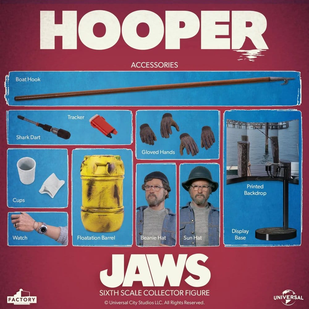 Les Dents de la mer figurine 1/6 Hooper 30 cm