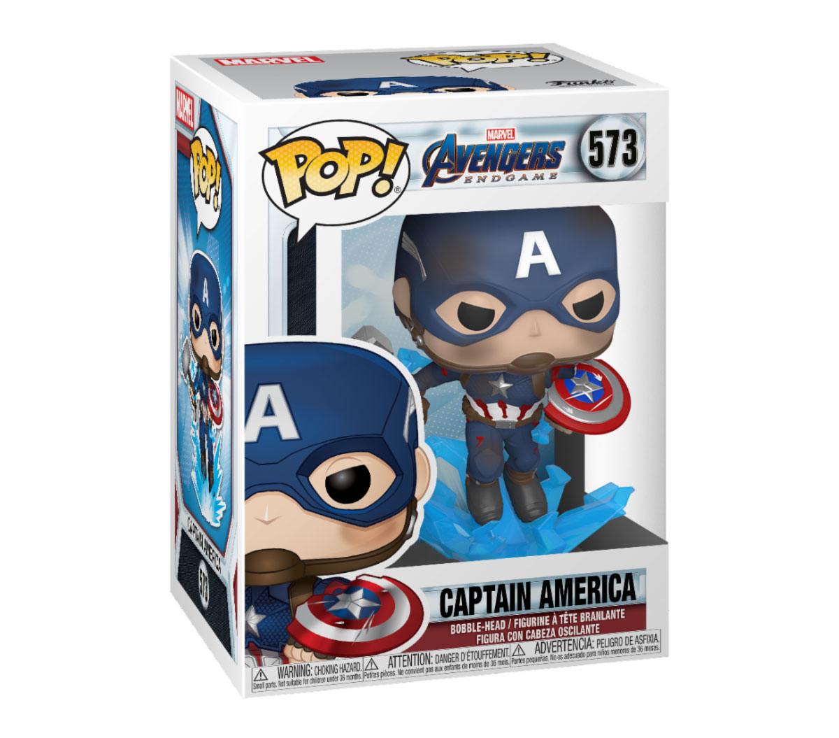Avengers: Endgame POP! Movies Vinyl figurine Captain America w/Broken Shield & Mjölnir 9 cm