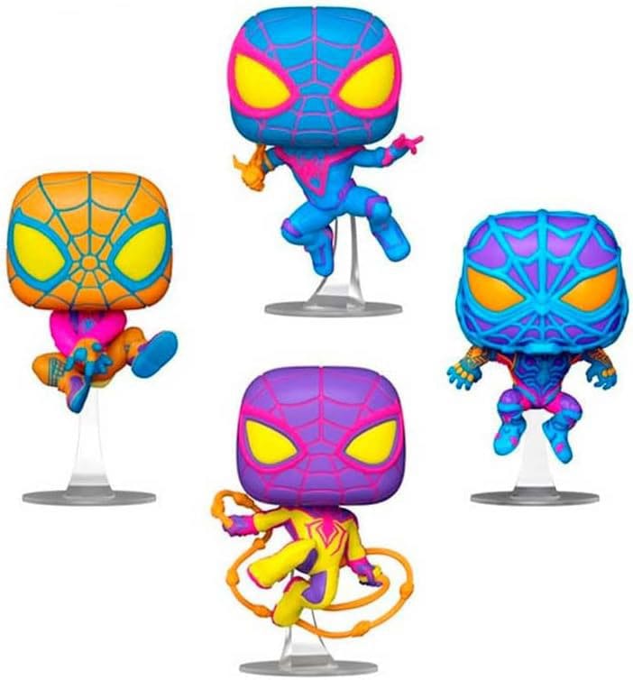 Marvel pack 4 figurines POP! TV Vinyl Miles Morales (BLKLT) 9 cm
