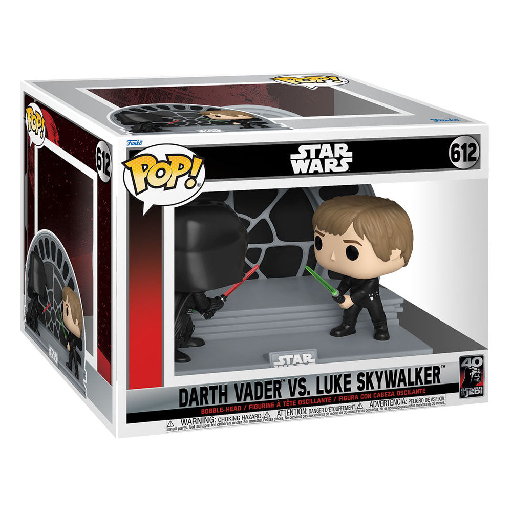 Star Wars Return of the Jedi 40th Anniversary pack 2 POP Moment! Vinyl figurines Luke vs Vader 9 cm