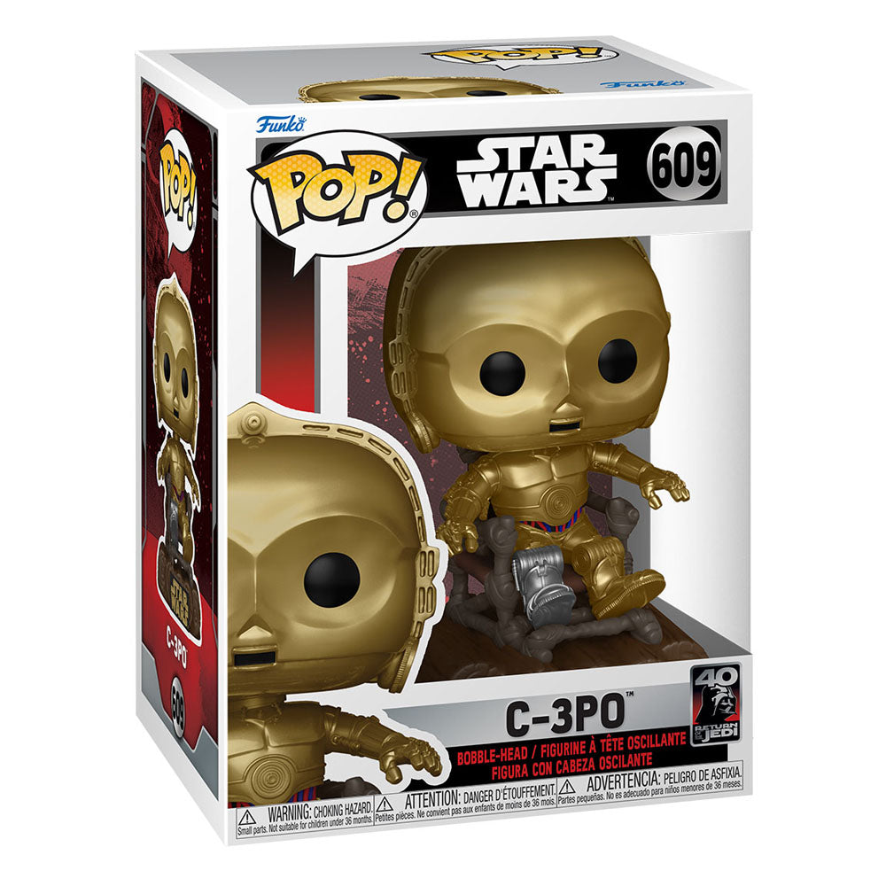 Star Wars Return of the Jedi 40th Anniversary POP! Vinyl figurine C3P0 in chair 9 cm