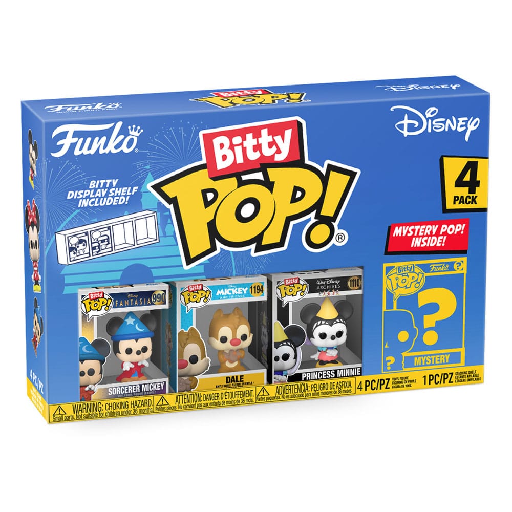 Disney pack 4 figurines Bitty POP! Vinyl Sorcerer Mickey 2,5 cm